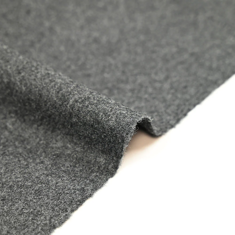 Tissu tailleur en laine mélangée chiné gris souris - Image 4