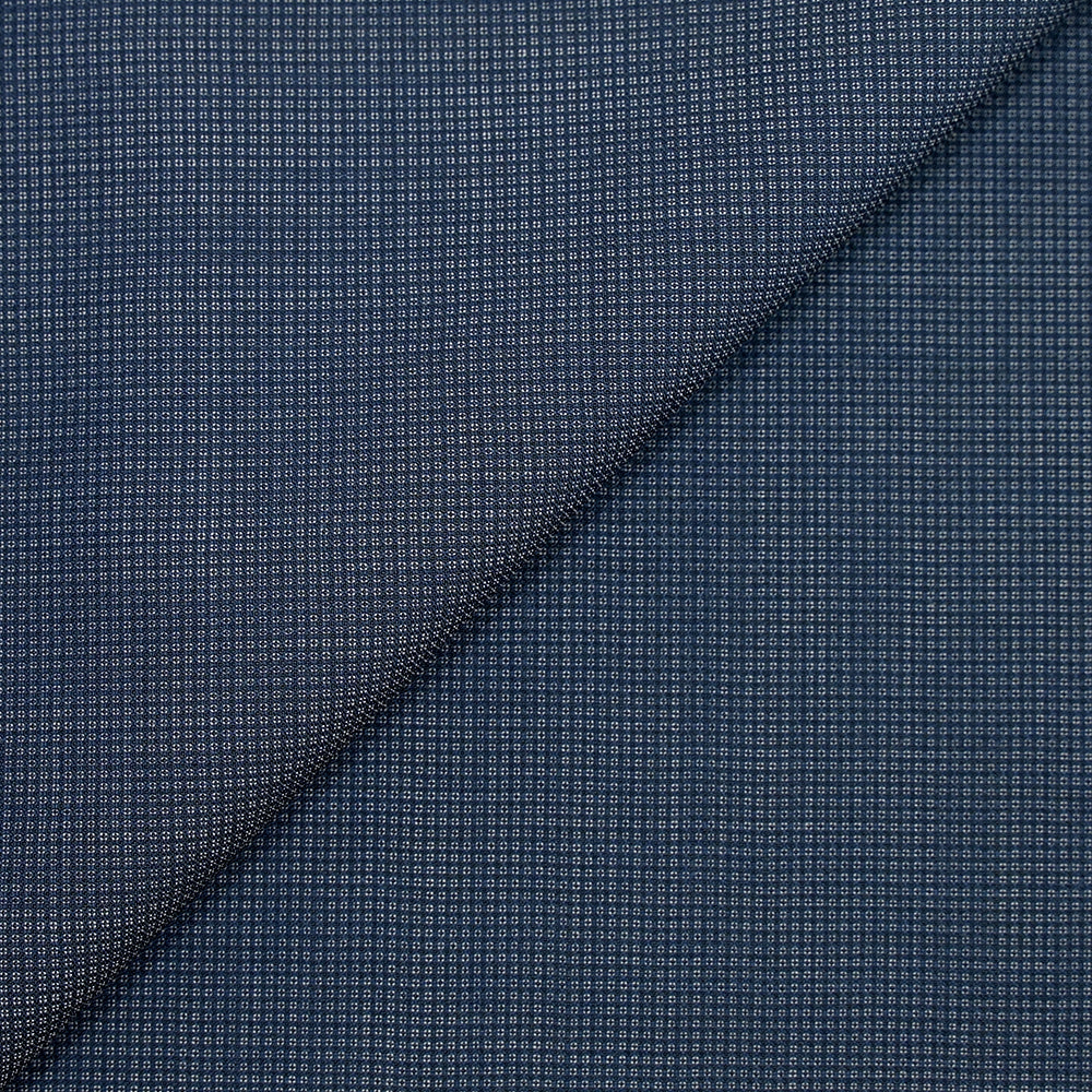 Tissu tailleur en laine mélangée micron fond bleu