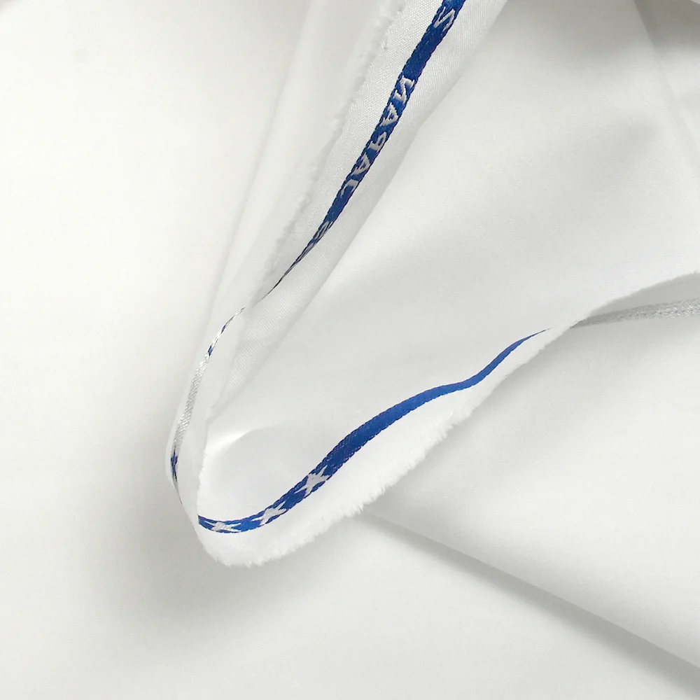 Tissu tailleur en polyester blanc - Image 5