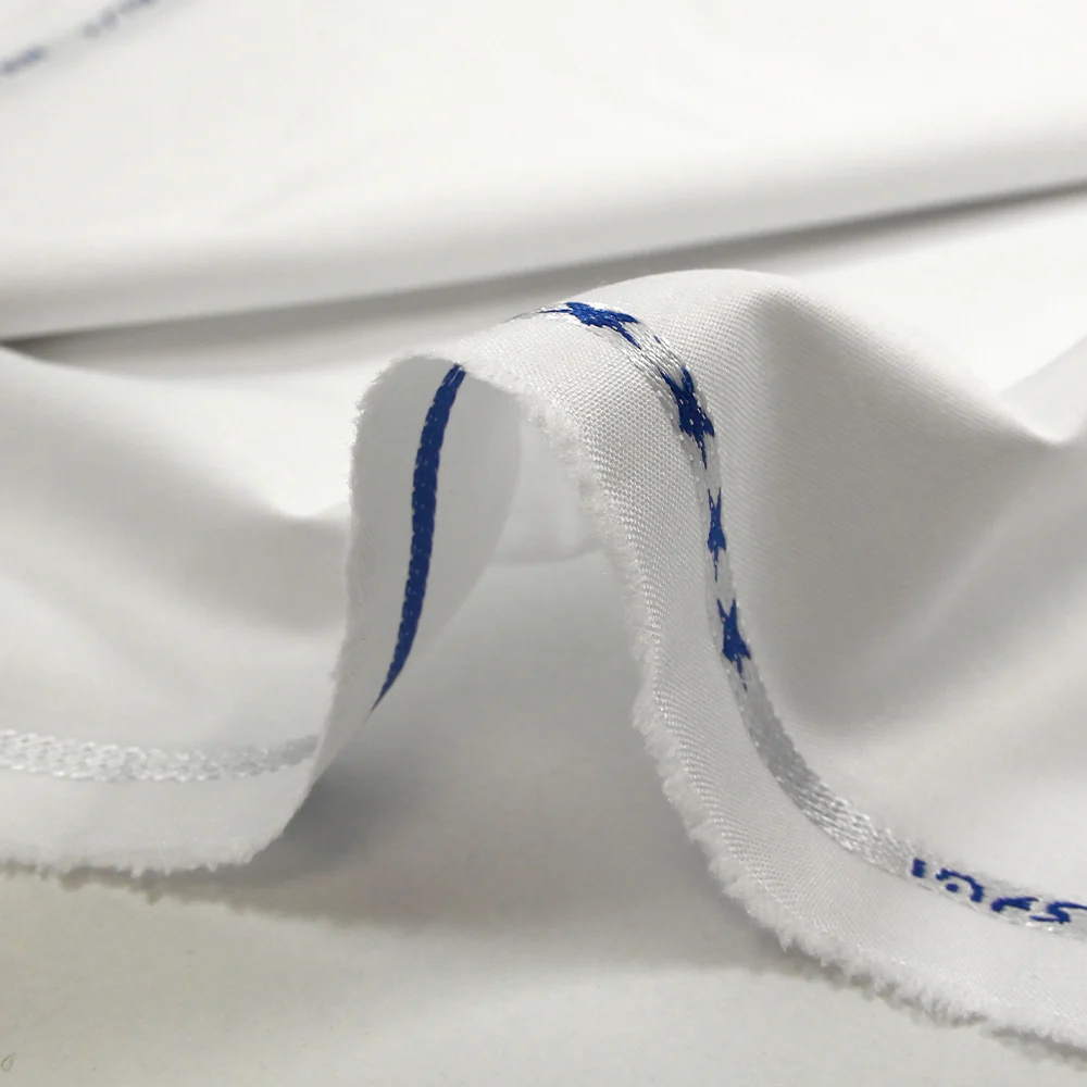 Tissu tailleur en polyester blanc - Image 6