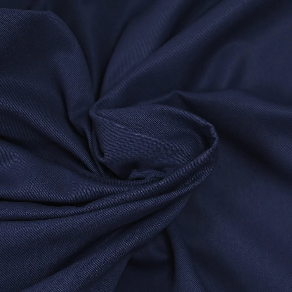 Tissu tailleur en polyviscose sergé marine - Image 2
