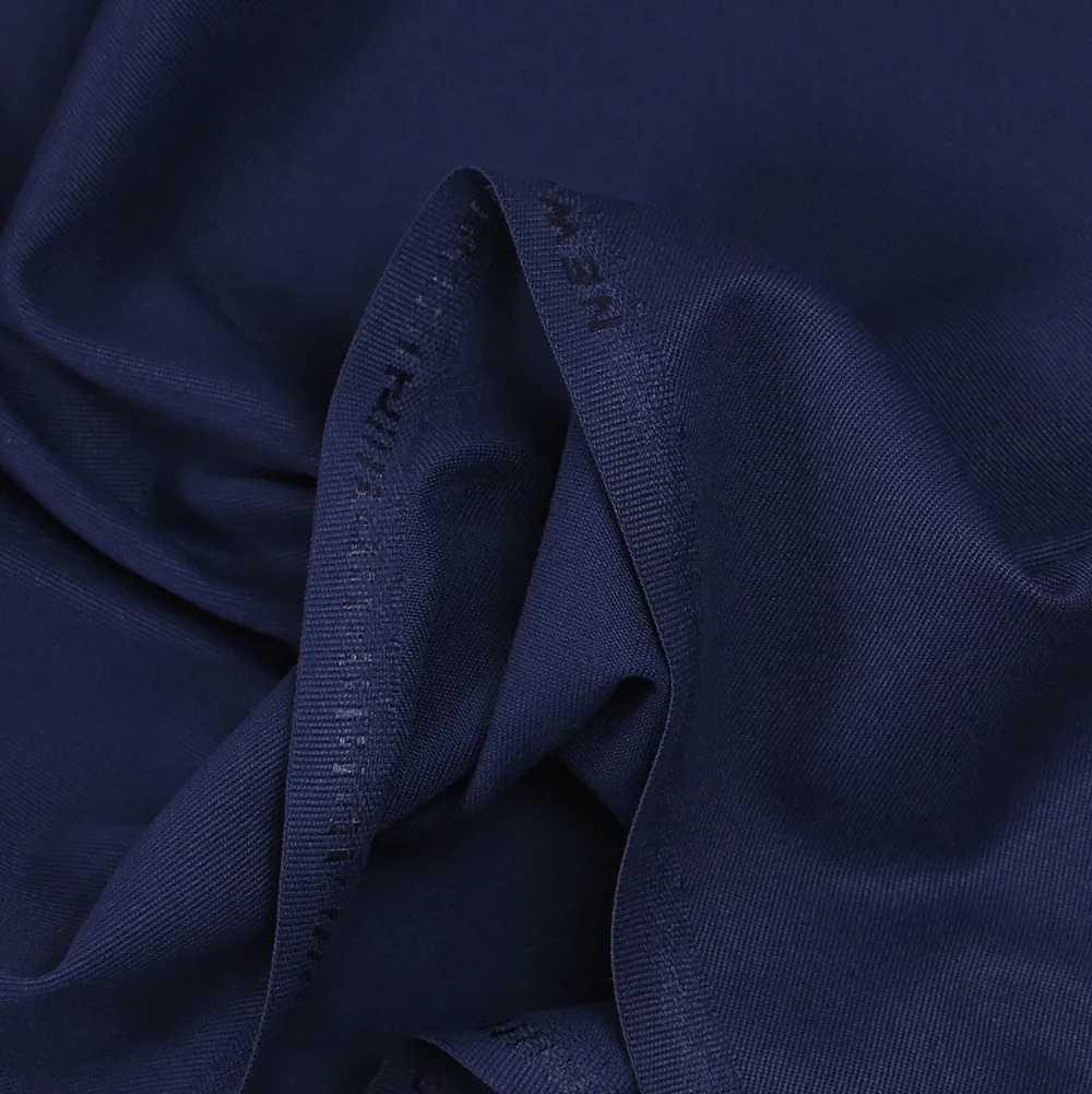 Tissu tailleur en polyviscose sergé marine - Image 3