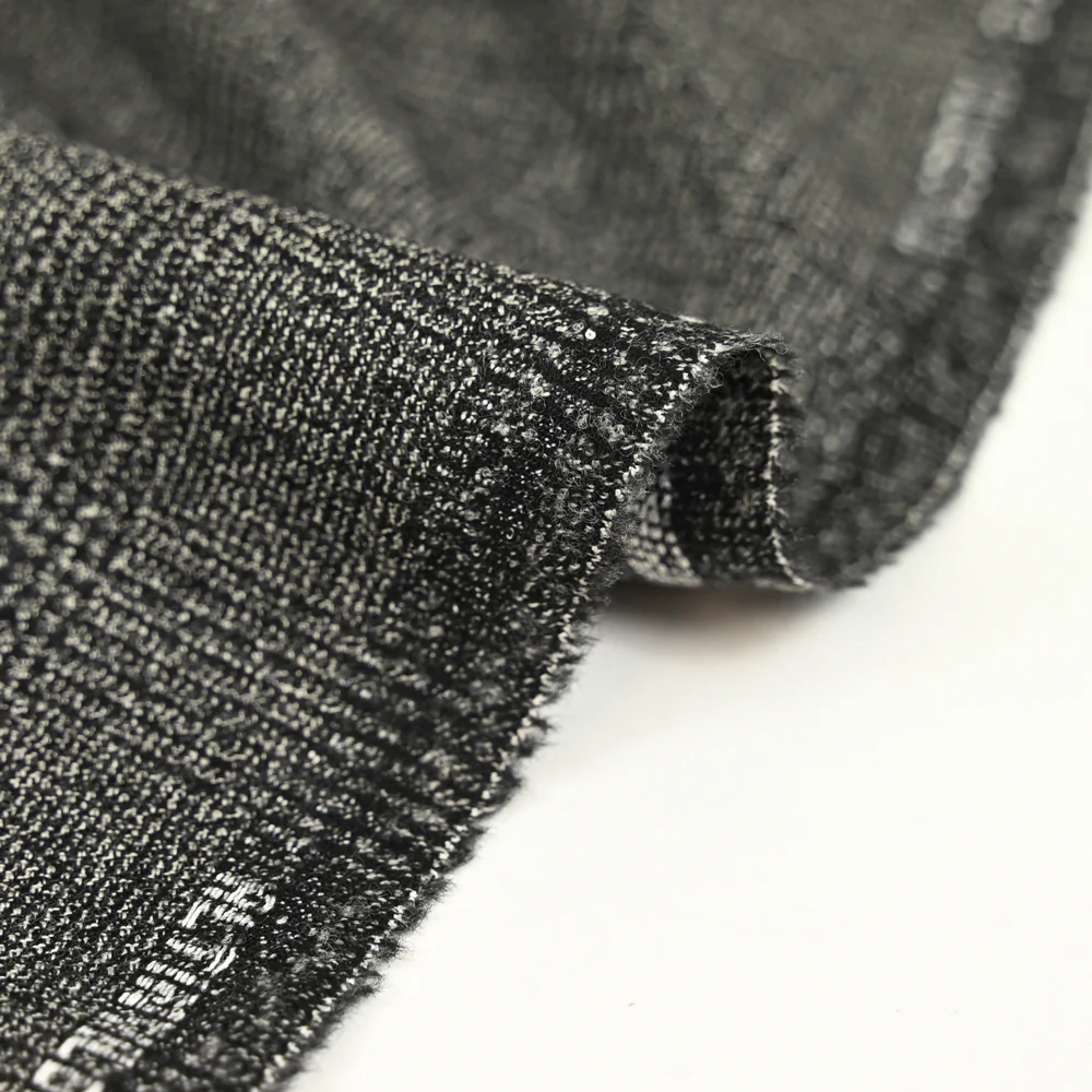 Tissu tailleur laine mélangée à carreaux gris chiné - Image 5