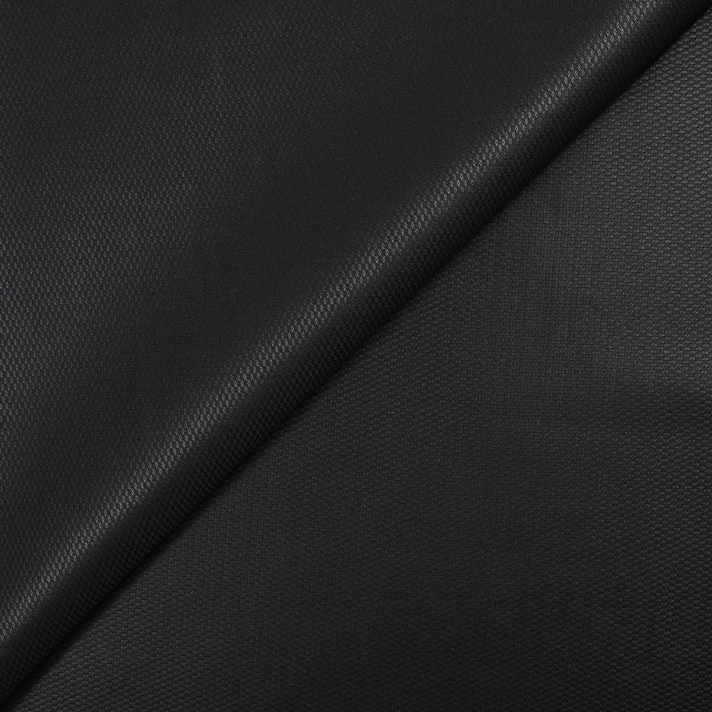 Tissu tailleur laine mélangée damier noir intense