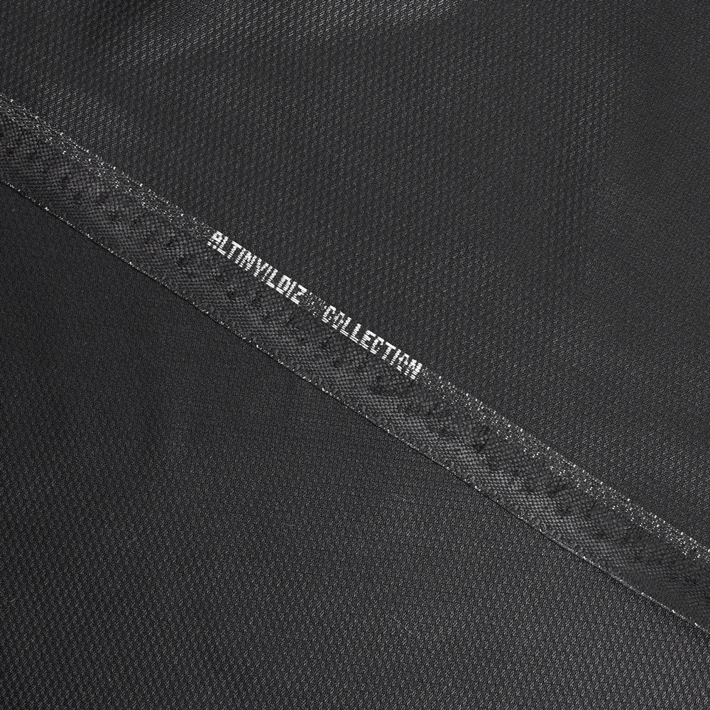Tissu tailleur laine mélangée damier noir intense - Image 4