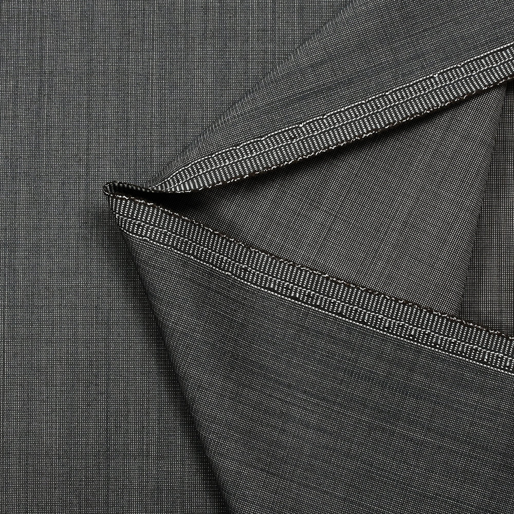 Tissu tailleur laine mélangée fantaisie écru, anthracite et marron - Image 3