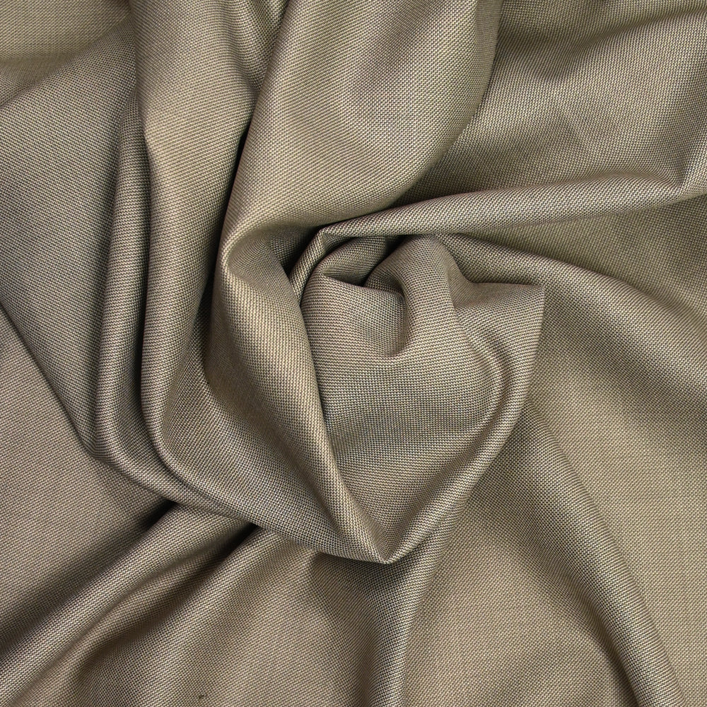 Tissu tailleur laine mélangée fantaisie grège - Image 2