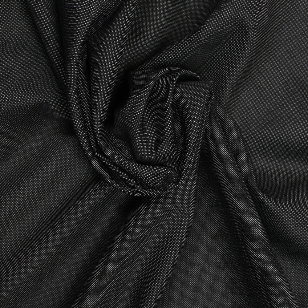 Tissu tailleur laine mélangée fantaisie gris anthracite - Image 2
