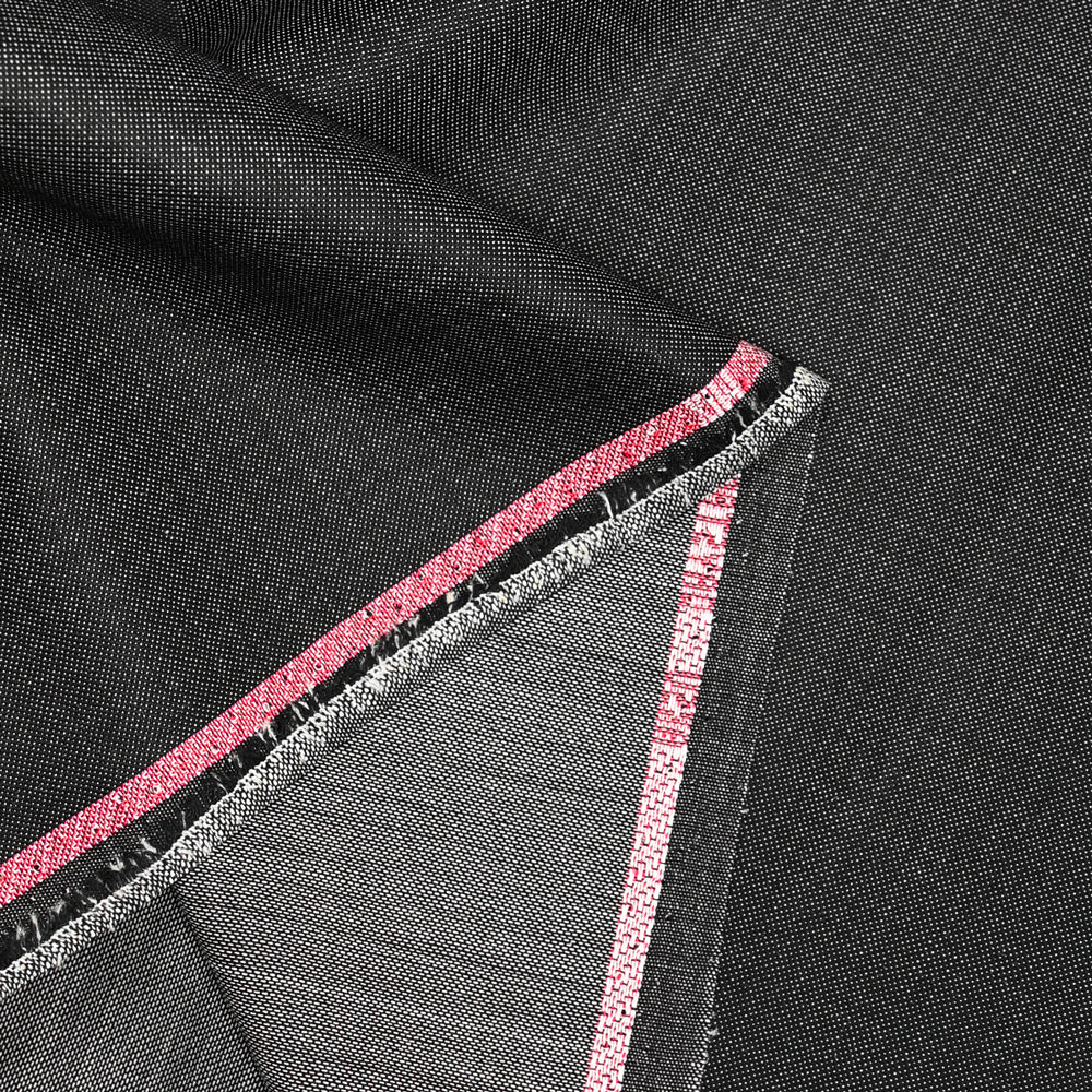 Tissu tailleur laine mélangée fantaisie gris anthracite - Image 4