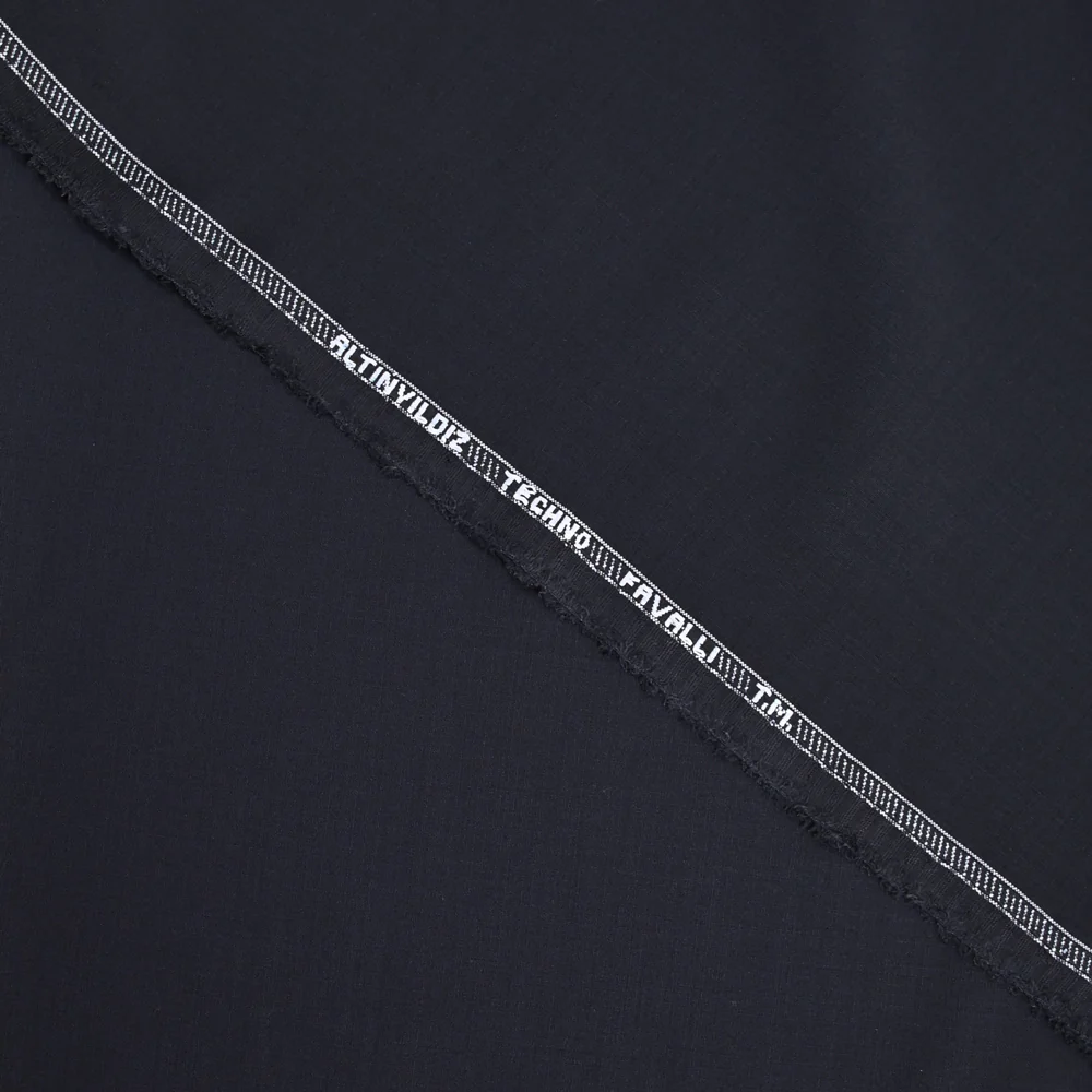 Tissu tailleur laine mélangée marine - Image 3
