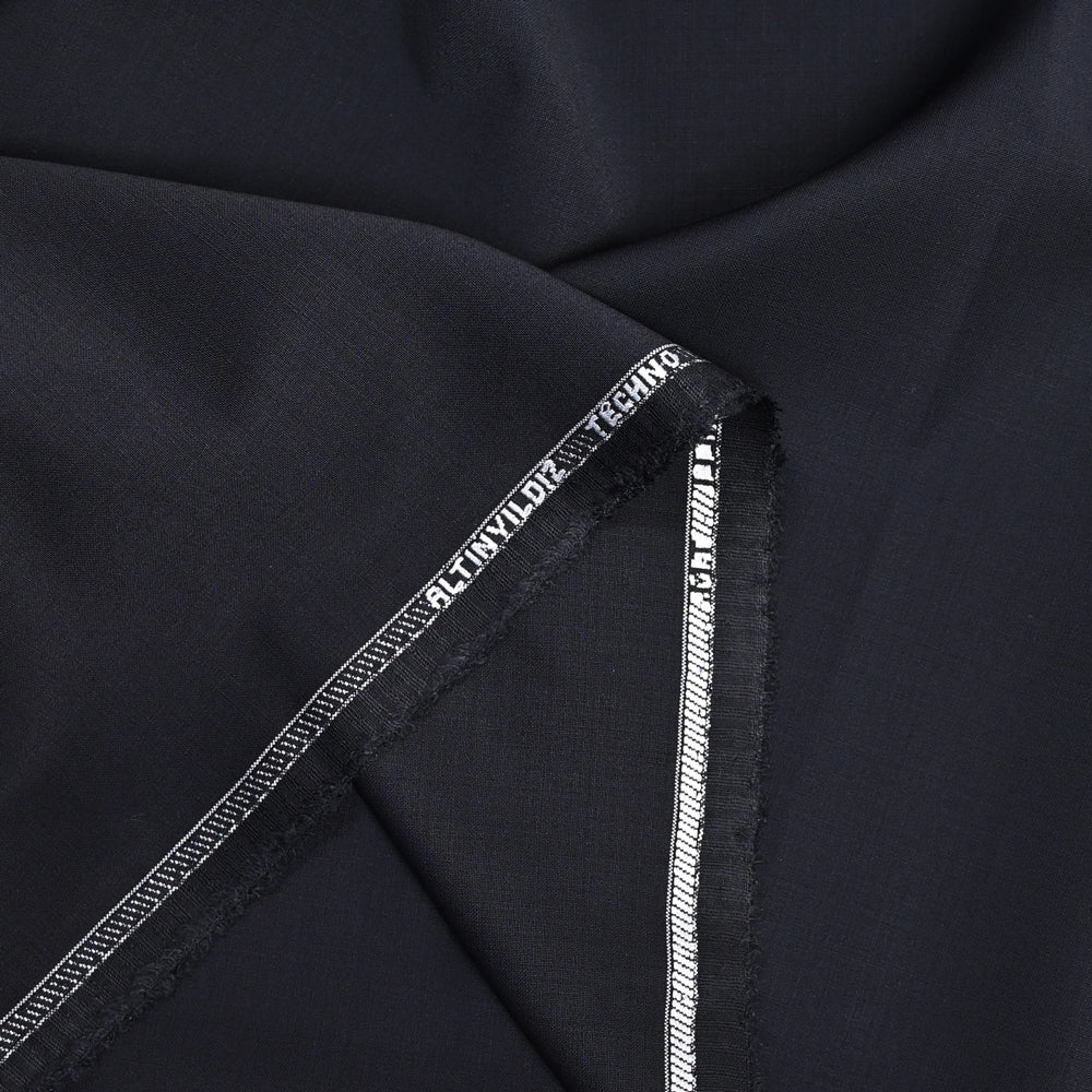 Tissu tailleur laine mélangée marine - Image 4