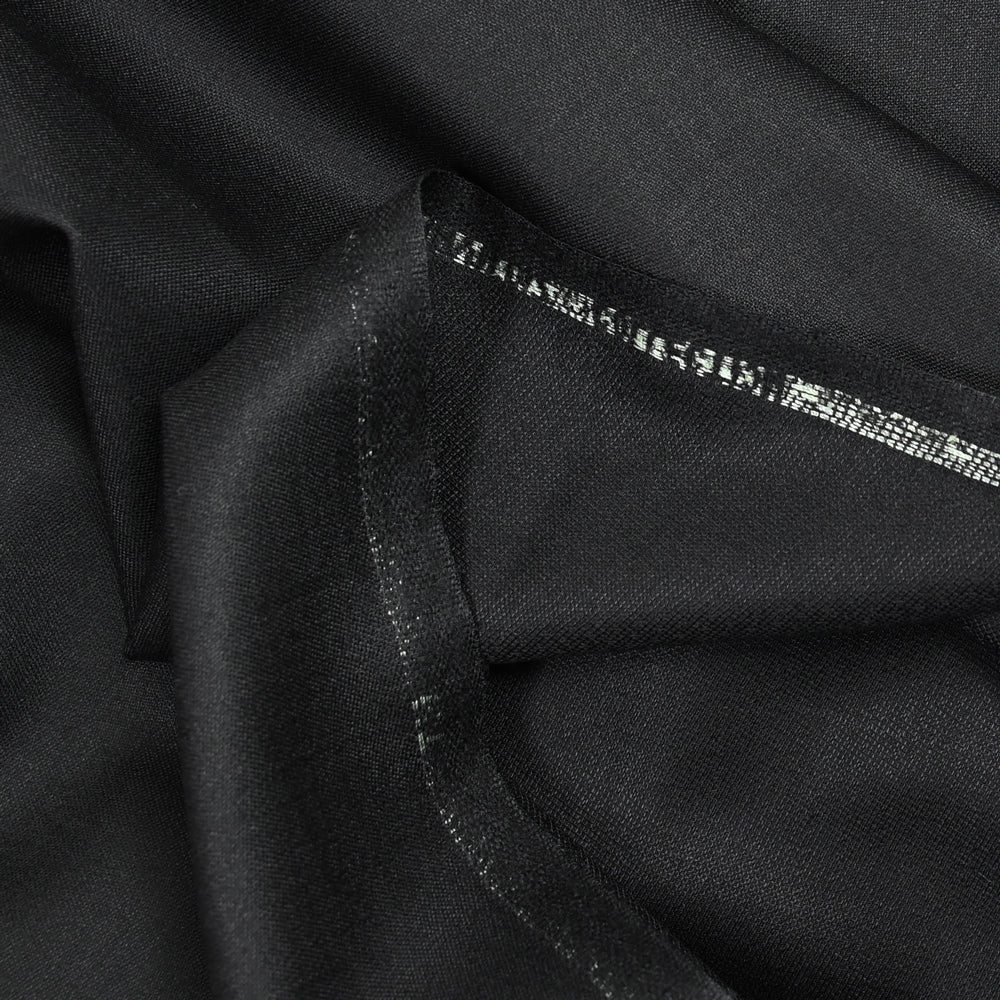 Tissu tailleur laine mélangée noir charbon - Image 3