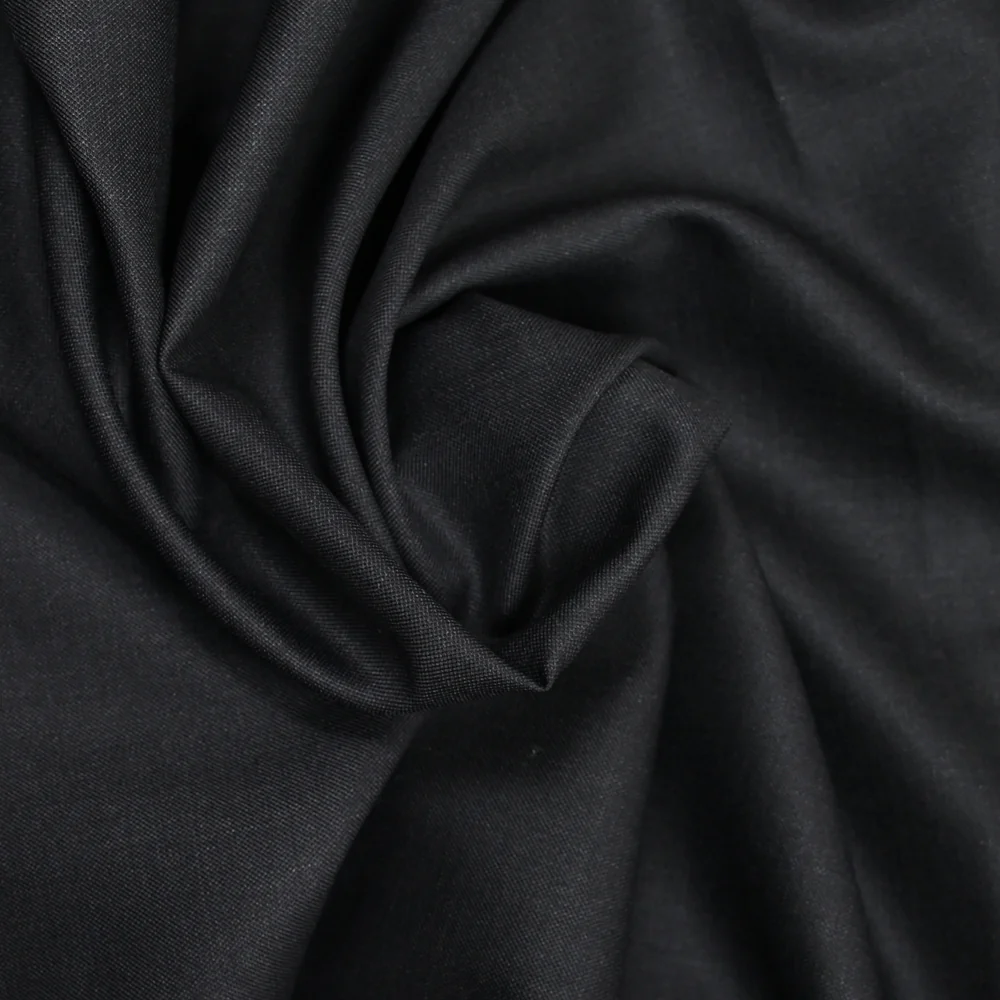 Tissu tailleur laine mélangée noir chiné - Image 2