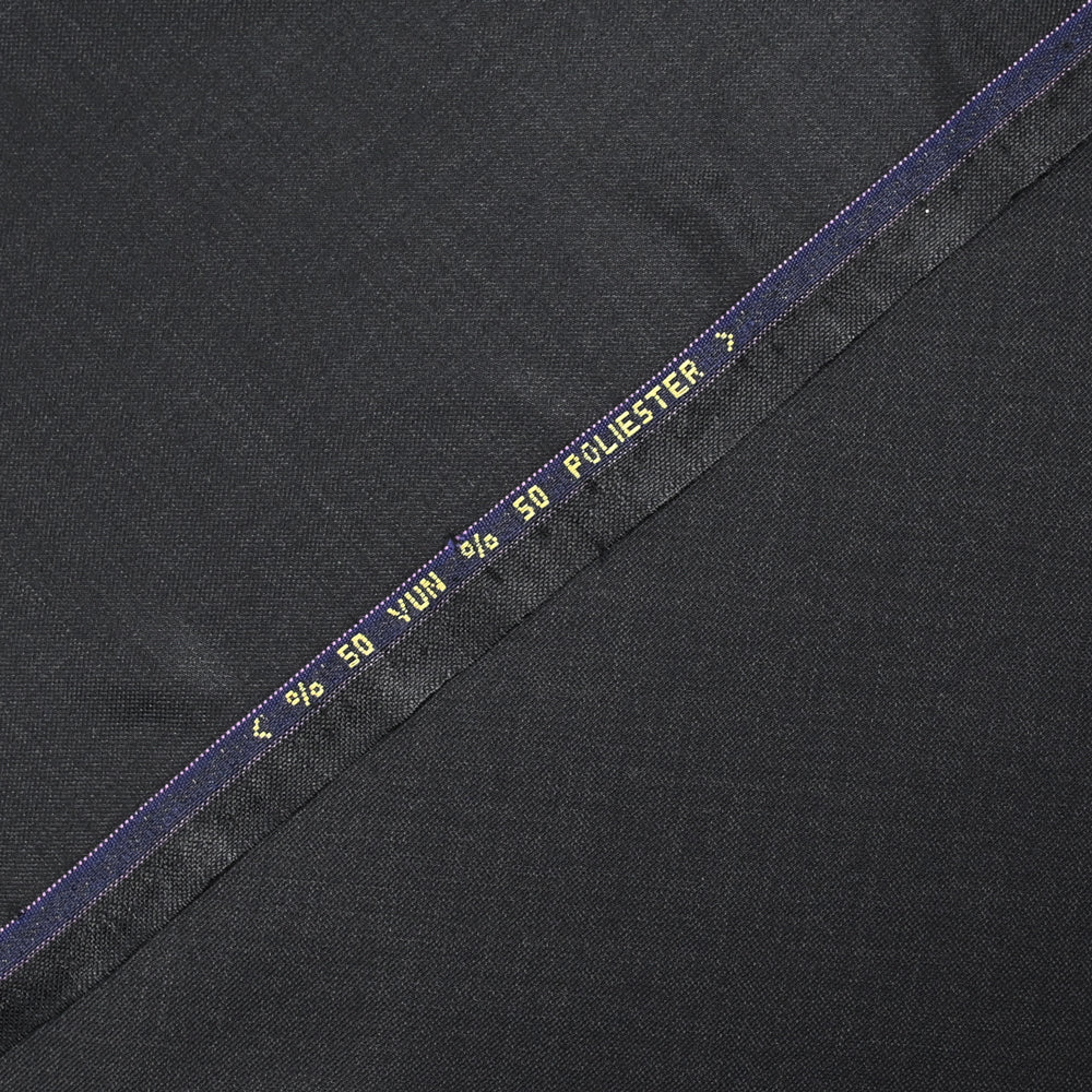 Tissu tailleur laine mélangée noir chiné - Image 3