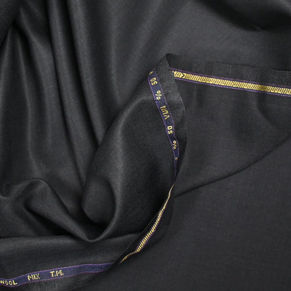 Tissu tailleur laine mélangée noir chiné - Image 4