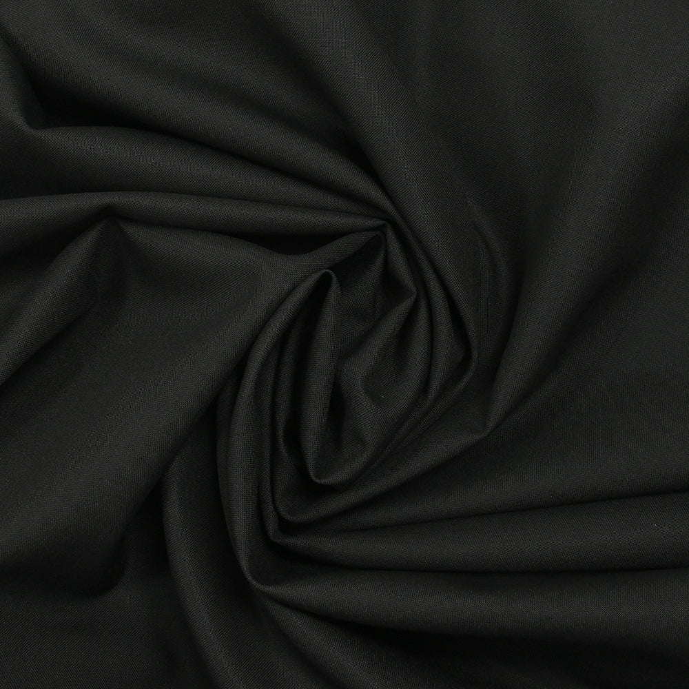 Tissu tailleur laine mélangée noir d'encre - Image 2