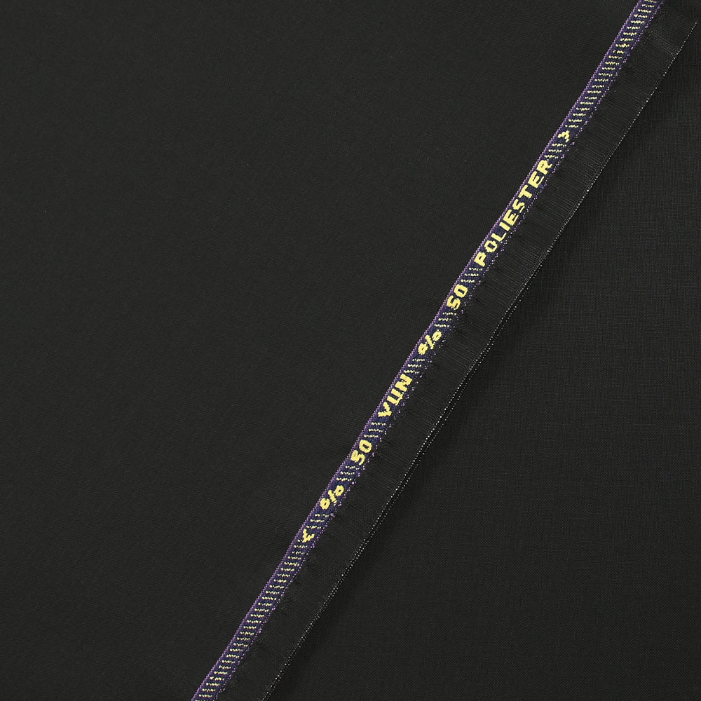 Tissu tailleur laine mélangée noir d'encre - Image 3