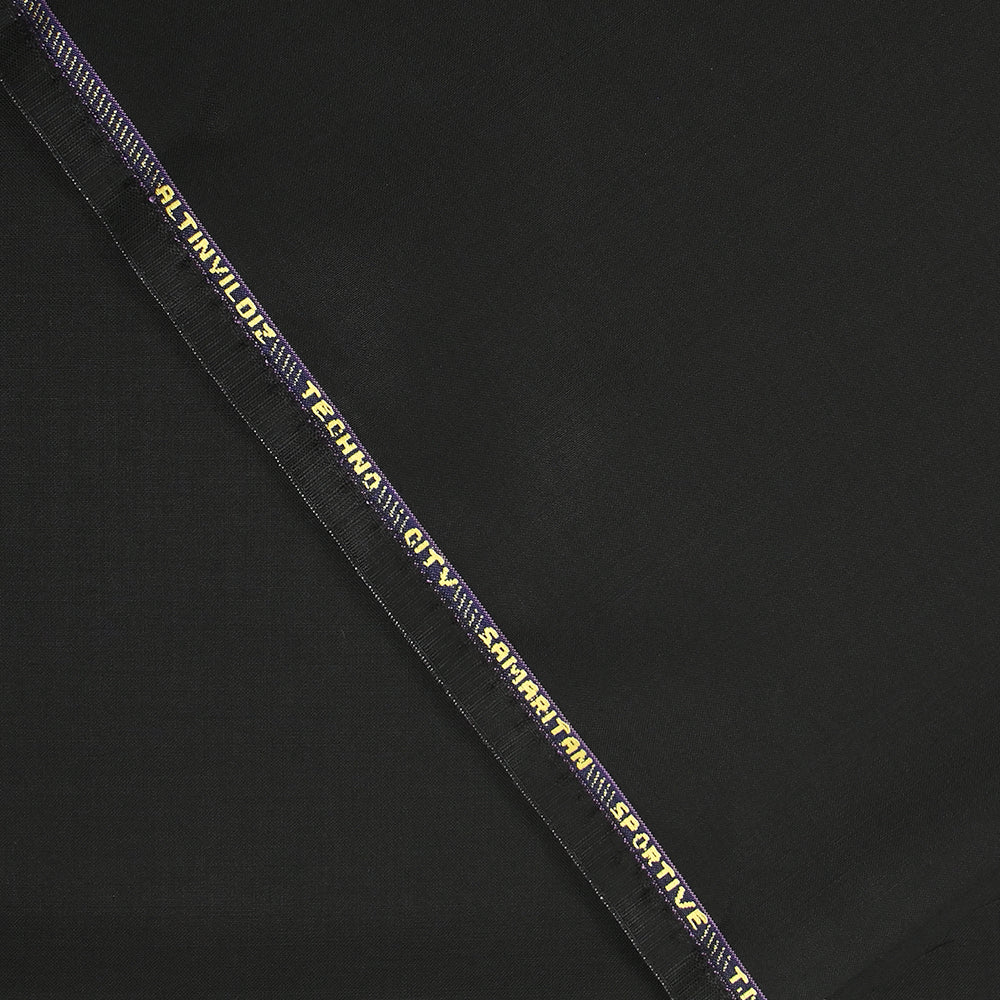 Tissu tailleur laine mélangée noir d'encre - Image 4