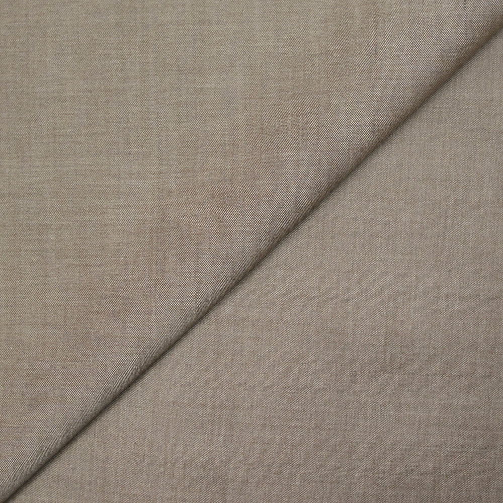 Tissu tailleur laine mélangée oxford café