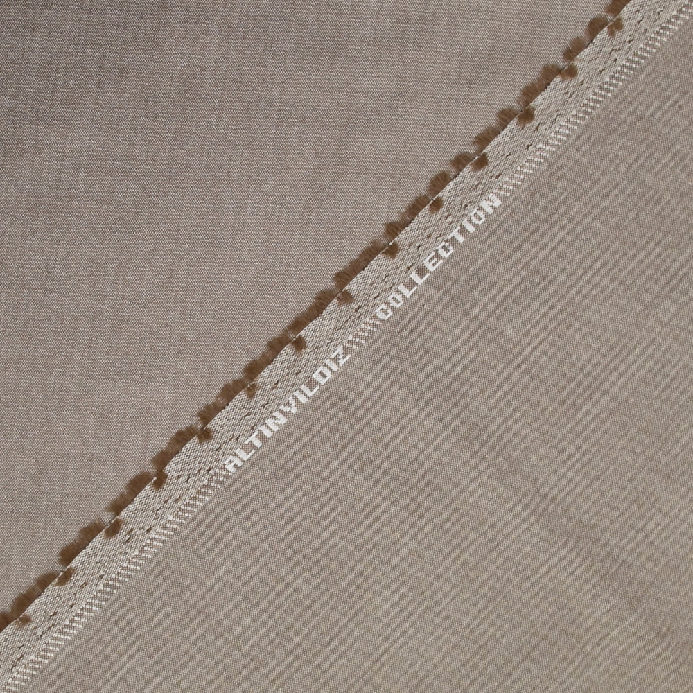 Tissu tailleur laine mélangée oxford café - Image 4