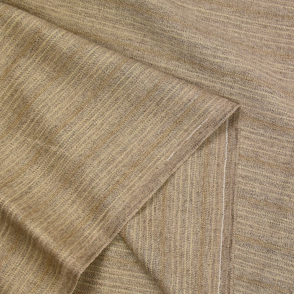 Tissu tailleur laine mélangée rayé sable - Image 3
