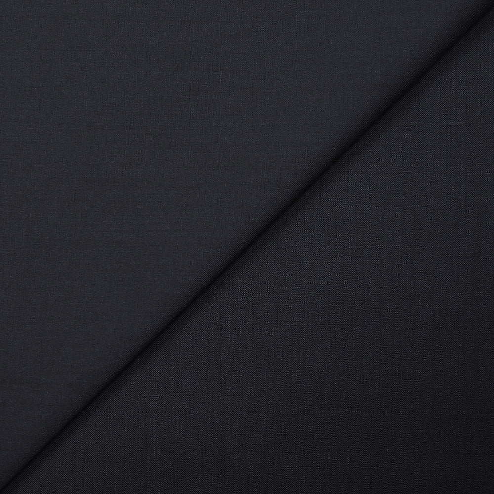 Tissu tailleur laine mélangée sergé bleu de minuit