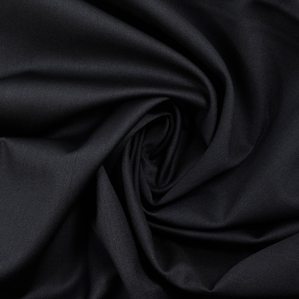 Tissu tailleur laine mélangée sergé bleu de minuit - Image 2
