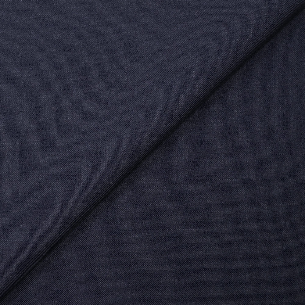 Tissu tailleur laine mélangée sergé bleu nuit