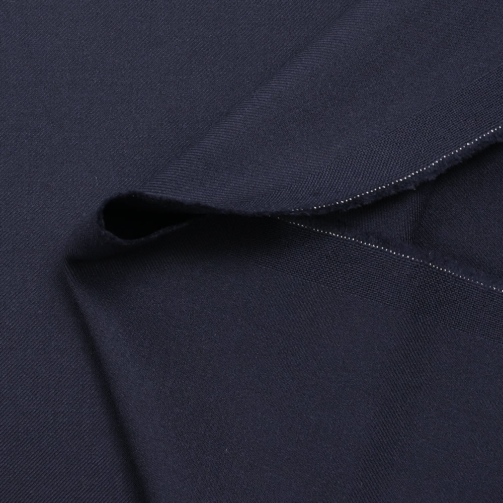 Tissu tailleur laine mélangée sergé bleu nuit - Image 3