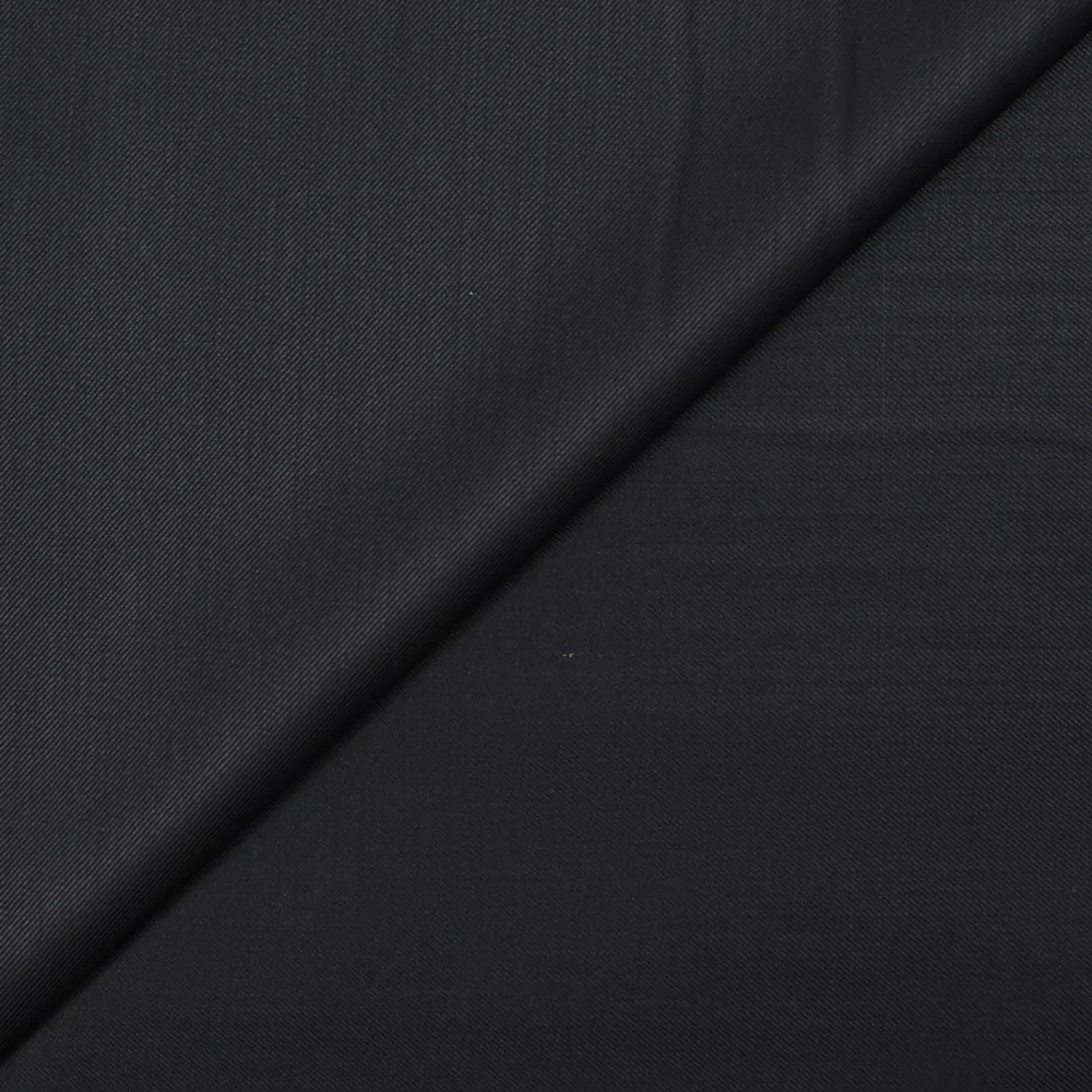 Tissu tailleur laine mélangée sergé bleu nuit