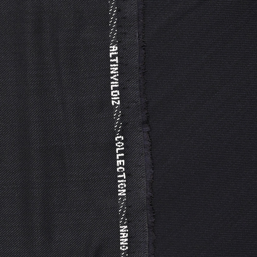 Tissu tailleur laine mélangée sergé bleu nuit - Image 3