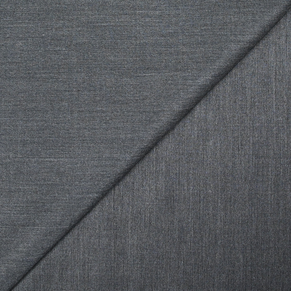 Tissu tailleur laine mélangée sergé gris