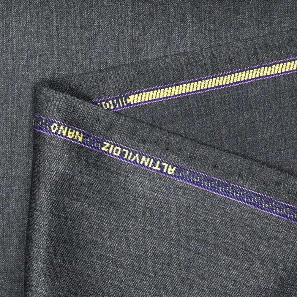 Tissu tailleur laine mélangée sergé gris - Image 4