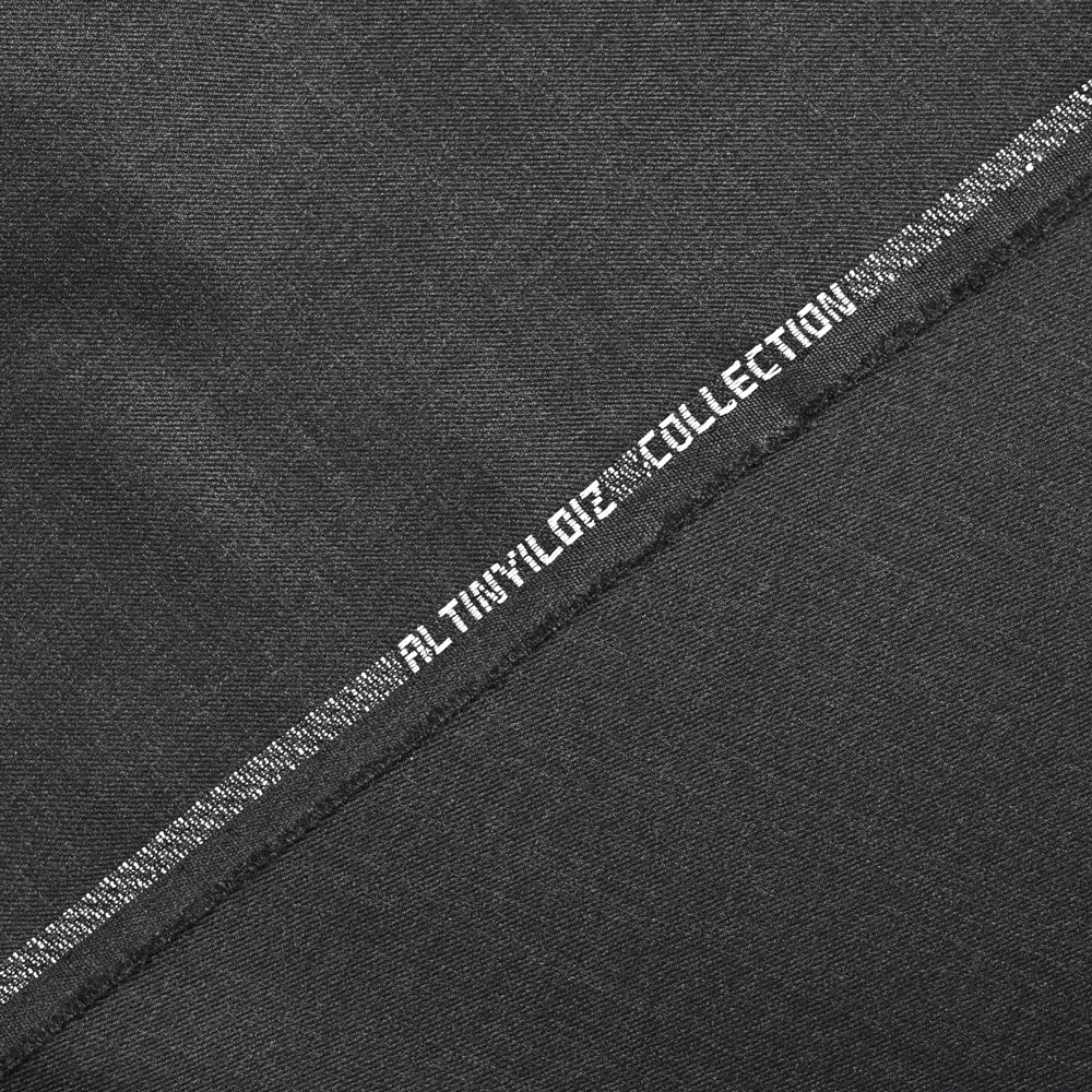 Tissu tailleur laine mélangée sergé gris anthracite - Image 4