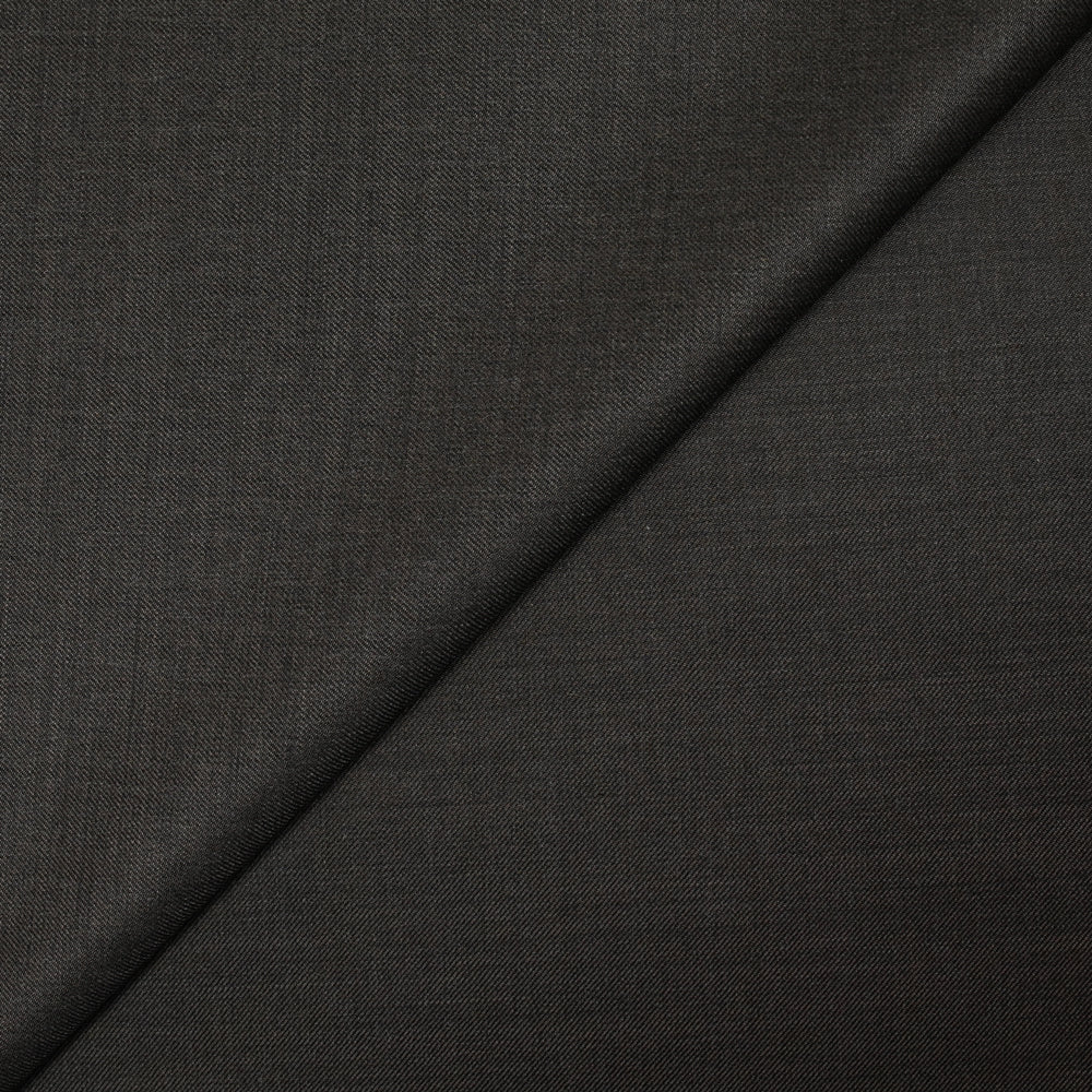 Tissu tailleur laine mélangée sergé marron
