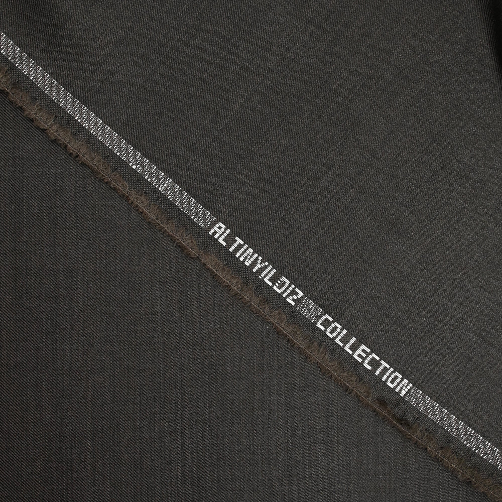 Tissu tailleur laine mélangée sergé marron - Image 3