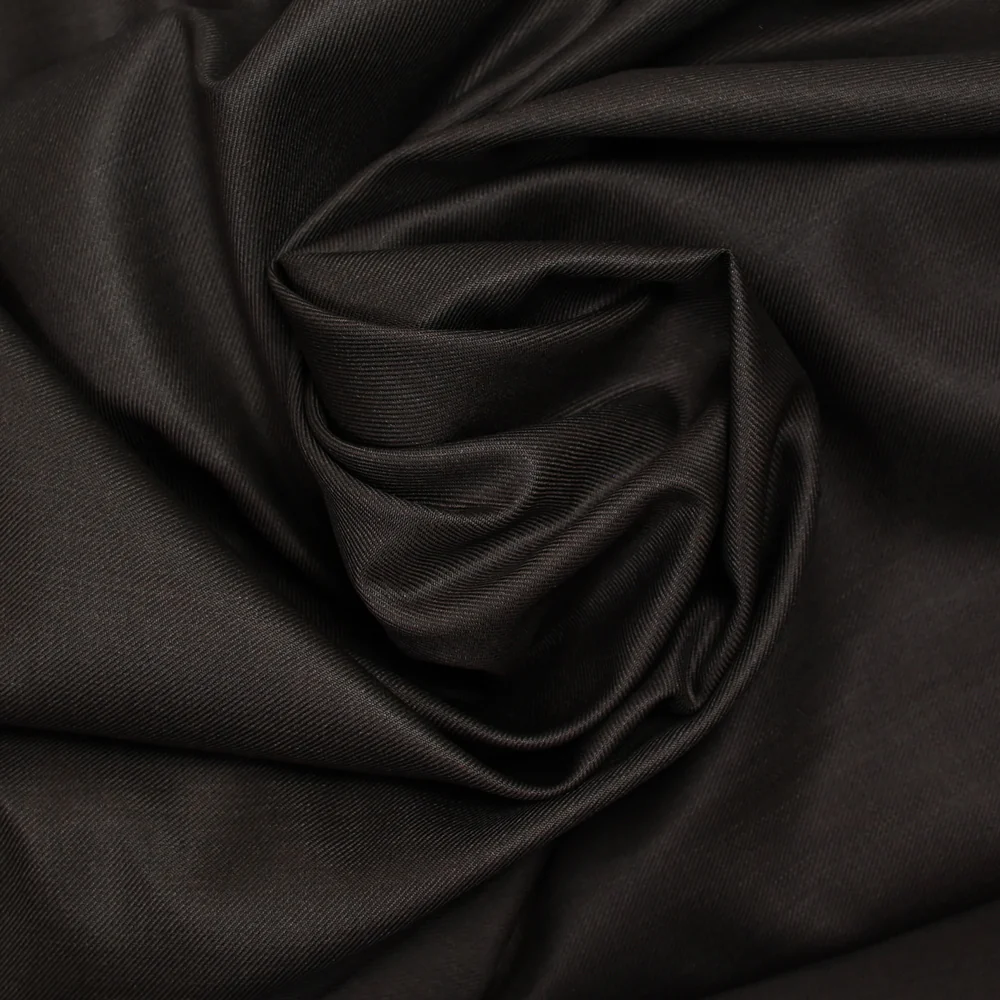 Tissu tailleur laine mélangée sergé marron foncé - Image 2