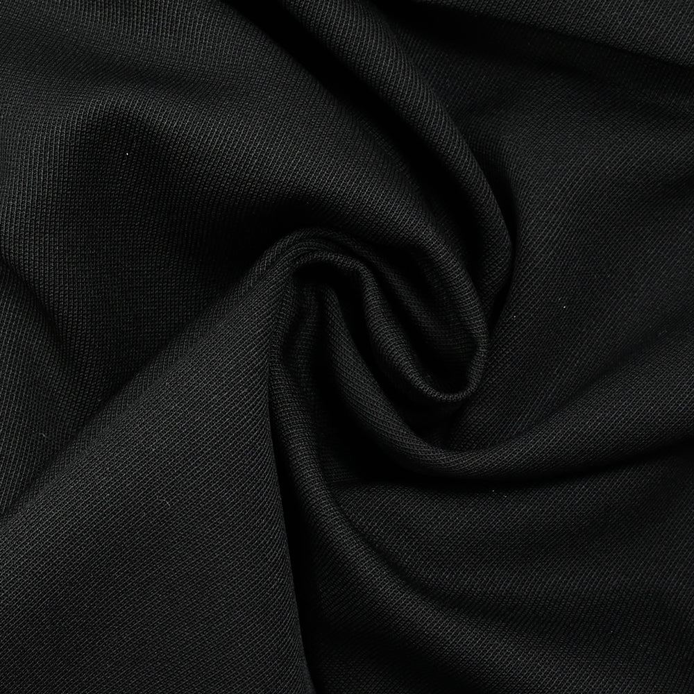 Tissu tailleur laine mélangée sergé noir - Image 2