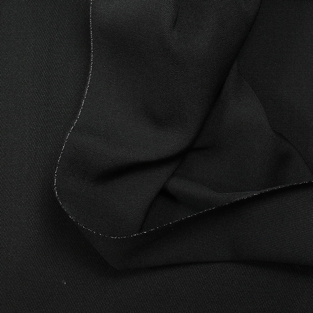 Tissu tailleur laine mélangée sergé noir - Image 3