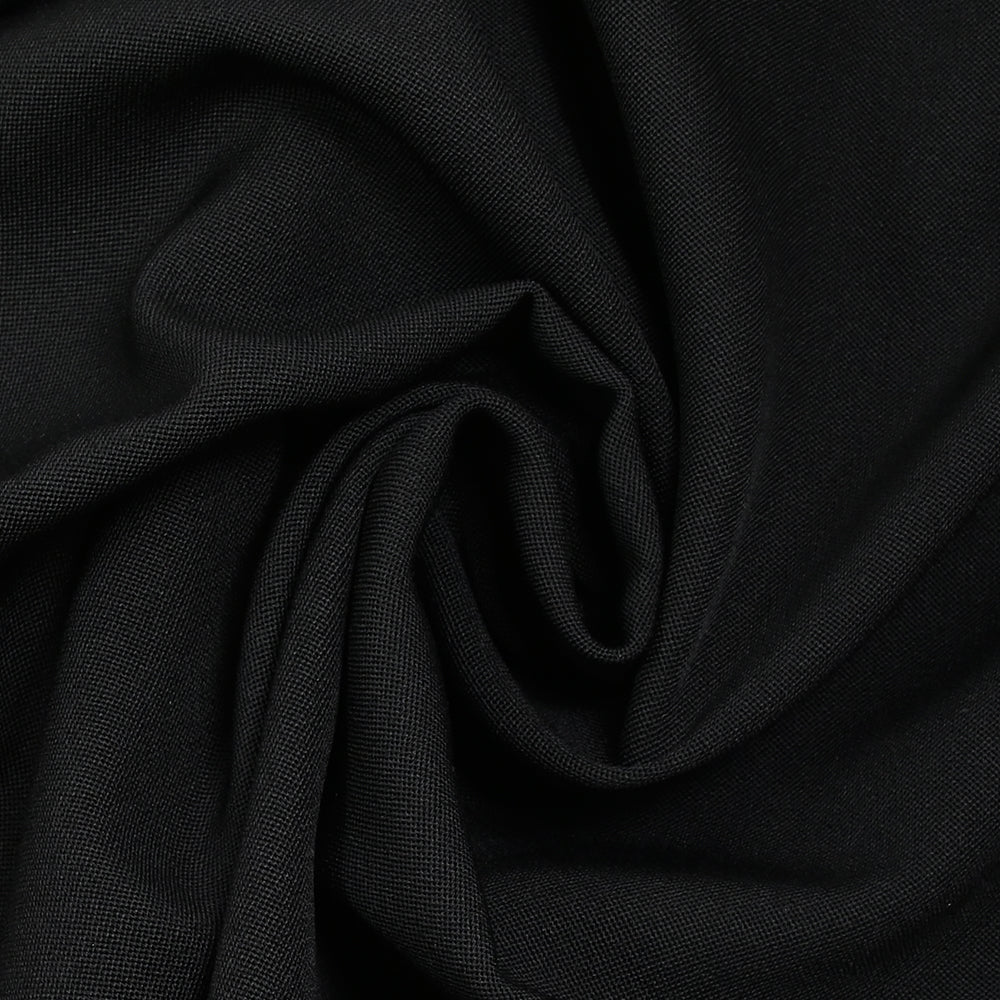 Tissu tailleur laine mélangée sergé noir charbon - Image 2