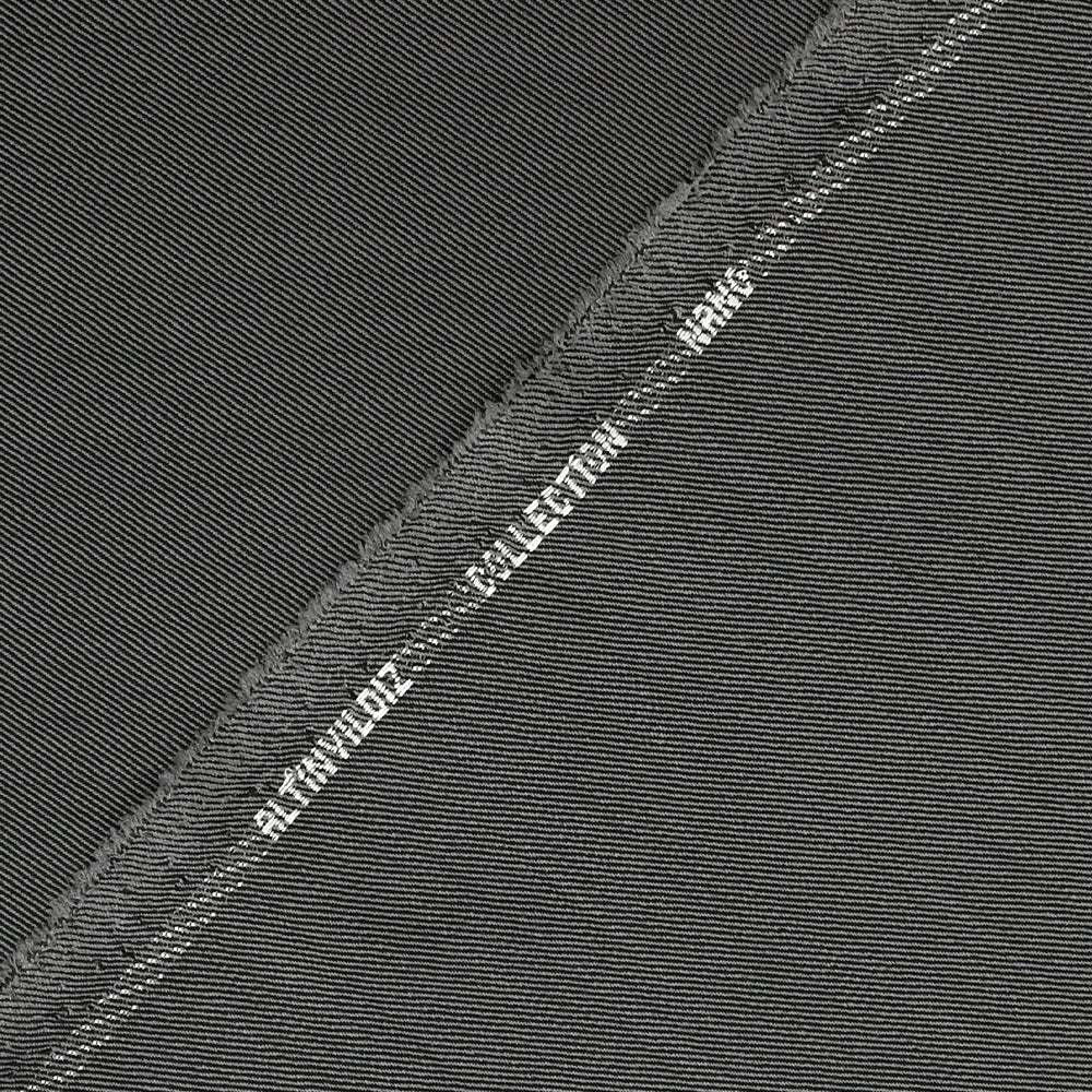 Tissu tailleur laine mélangée sergé noir et gris - Image 4
