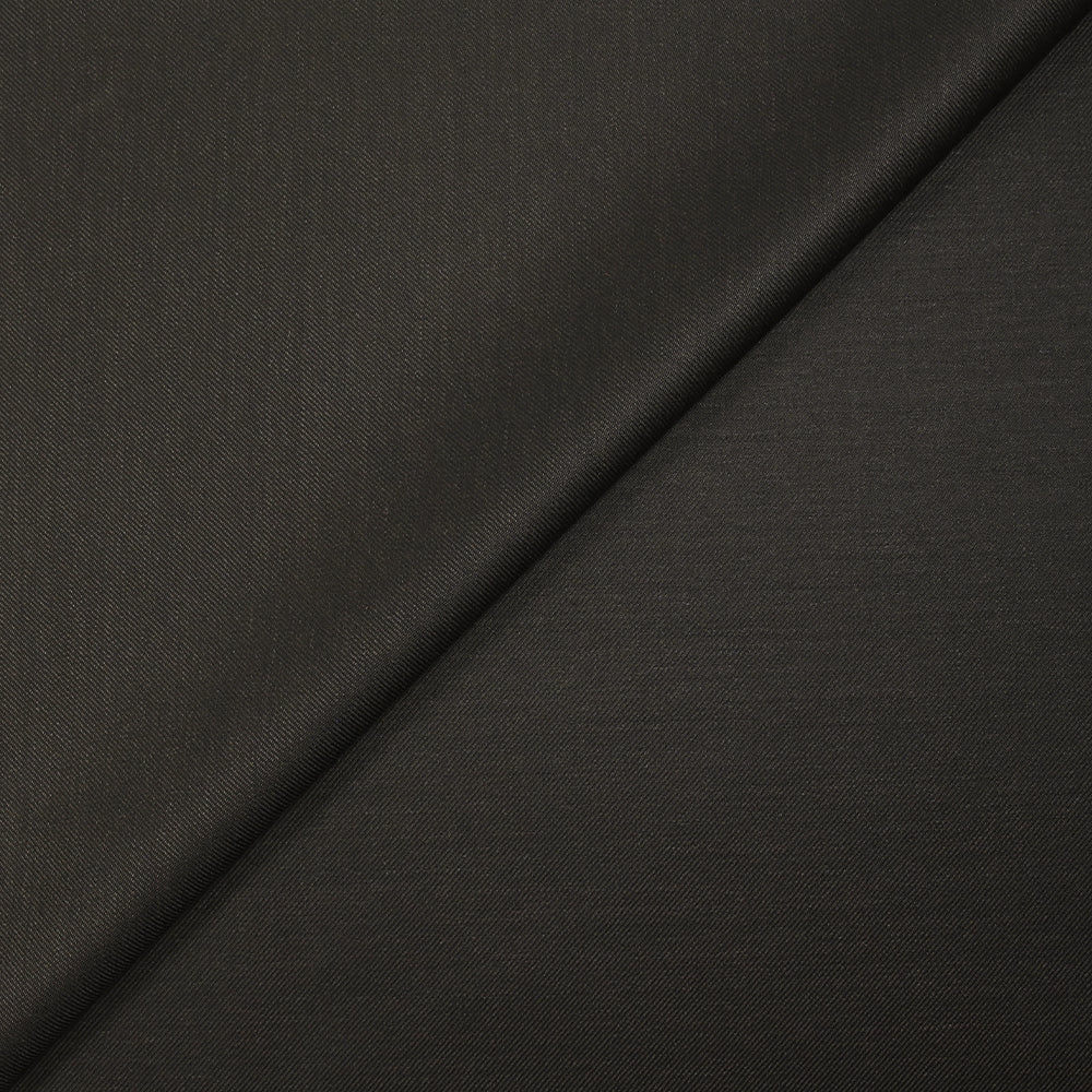 Tissu tailleur laine mélangée sergé noir et marron foncé