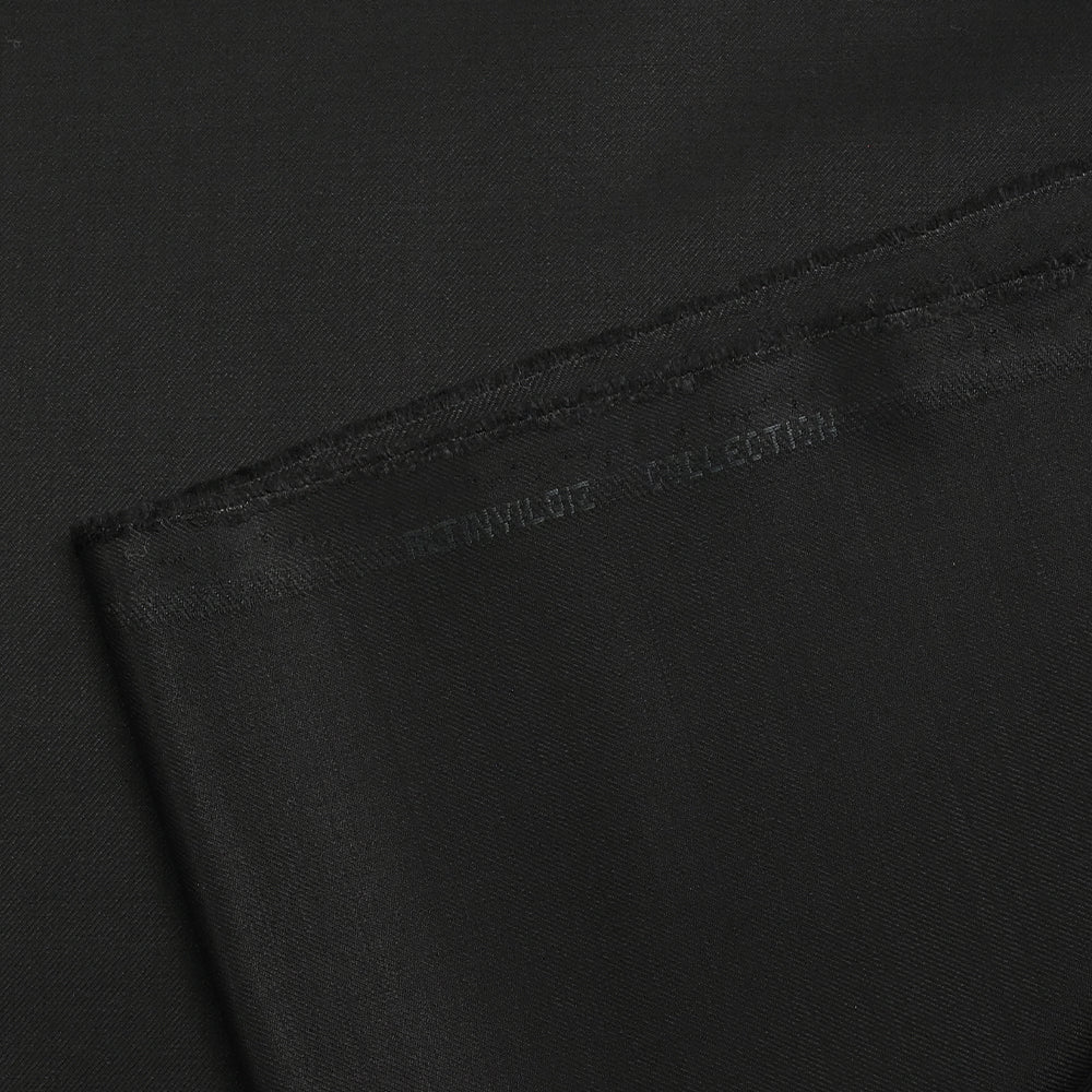 Tissu tailleur laine mélangée sergé réglisse - Image 3
