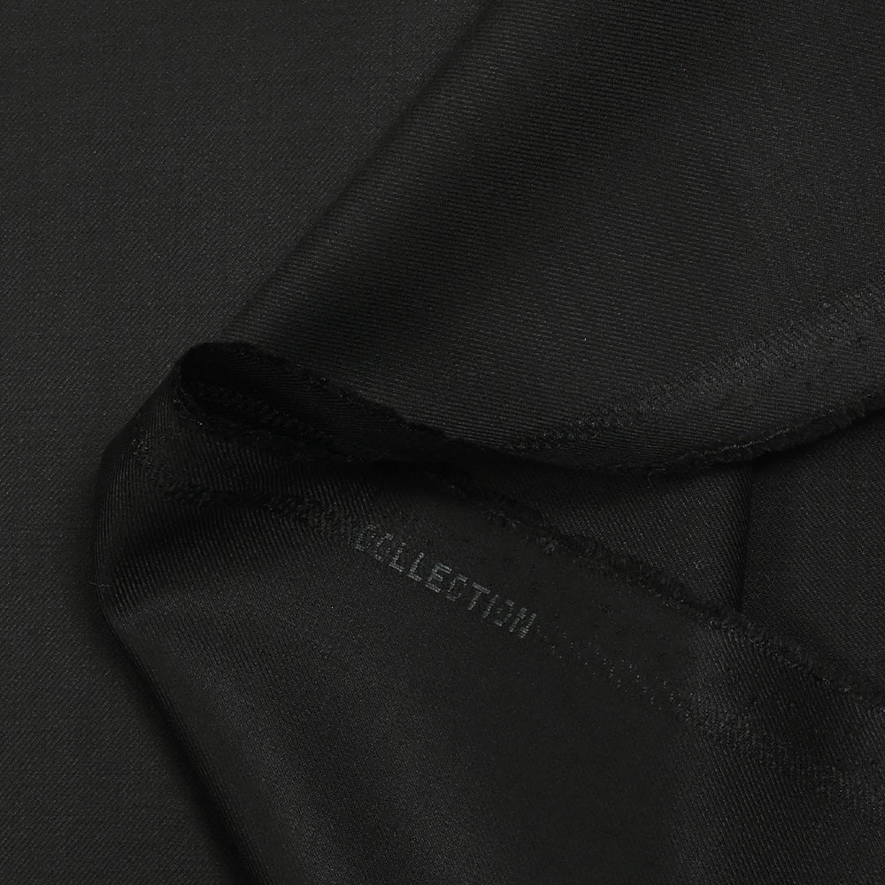 Tissu tailleur laine mélangée sergé réglisse - Image 4