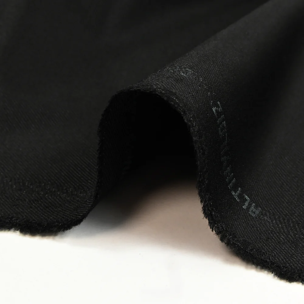 Tissu tailleur laine mélangée sergé réglisse - Image 5