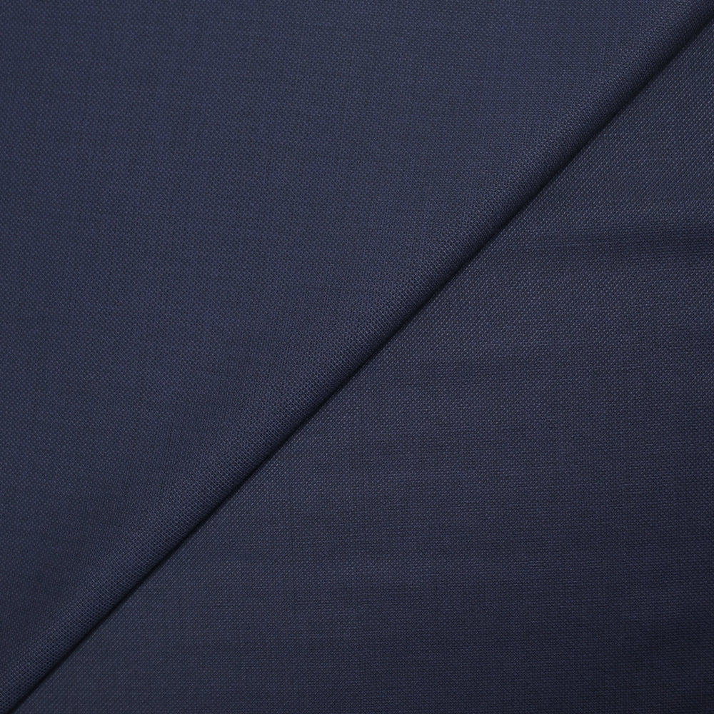 Tissu tailleur laine mélangée texturé marine