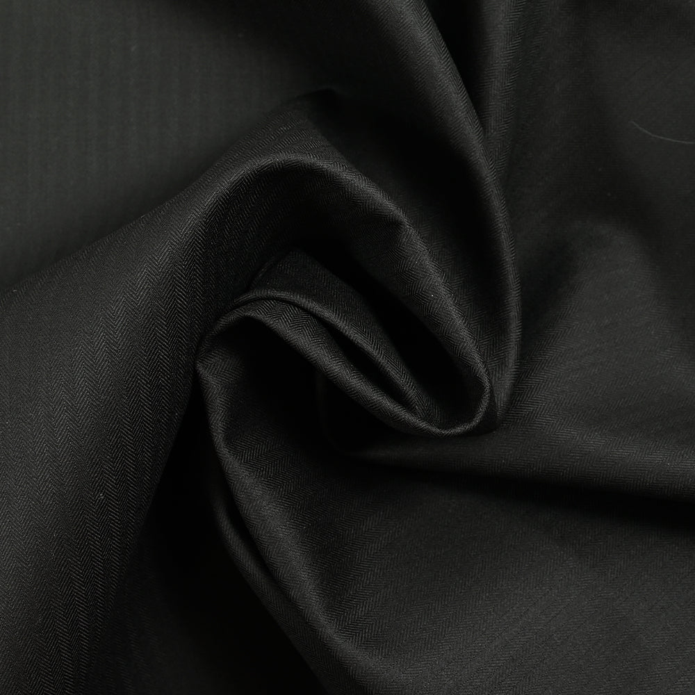 Tissu tailleur laine Super 160's chevrons fond noir - Image 2