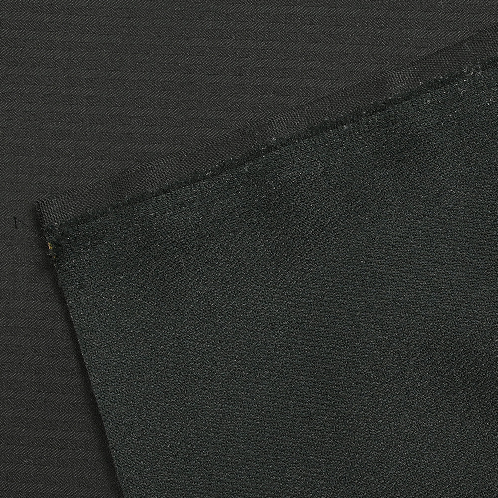 Tissu tailleur laine Super 160's chevrons fond noir - Image 7