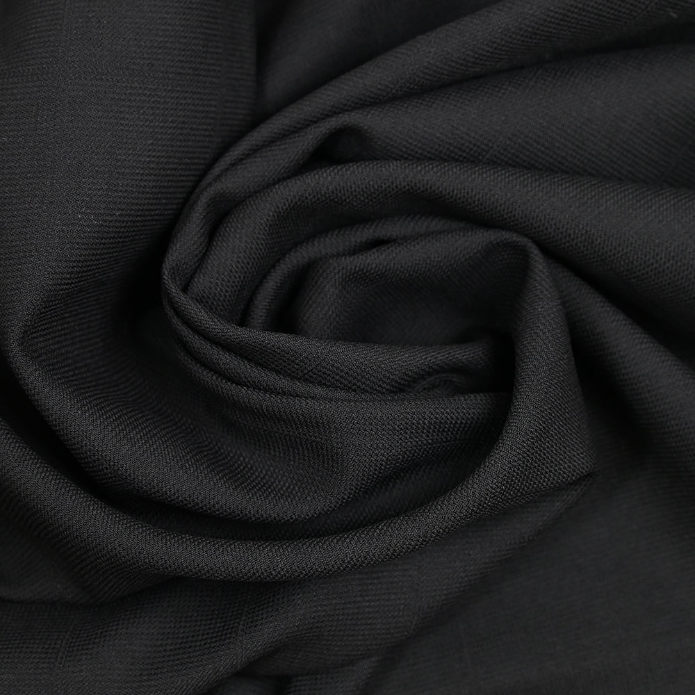 Tissu tailleur Super 130’s en laine vierge noir - Image 2