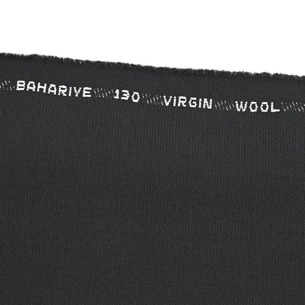 Tissu tailleur Super 130’s en laine vierge noir - Image 3